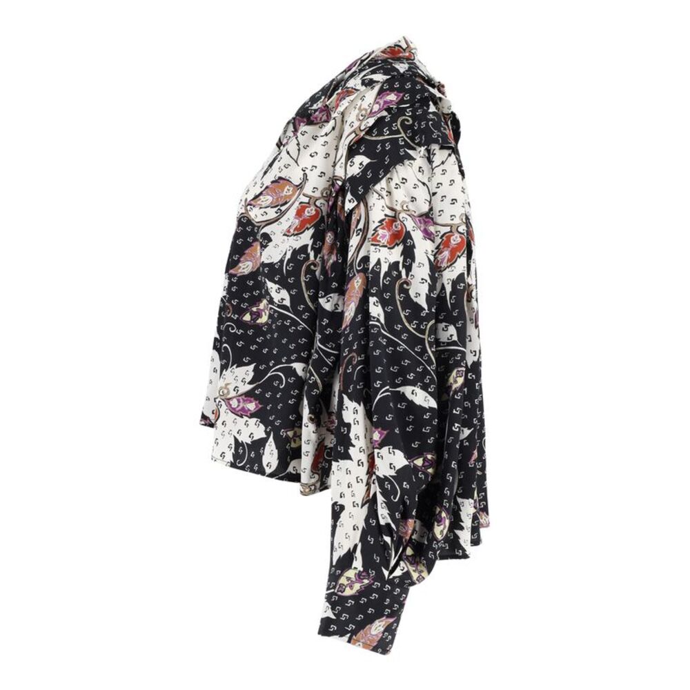 Isabel Marant Ricky Ruffled Printed Crepe De Chine Blouse In Multicolor Silk - Picture 2 of 3